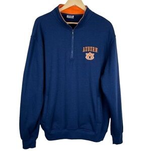 Auburn University Tigers Stadium Athletics Blue Quarter Zip Jacket Size Large